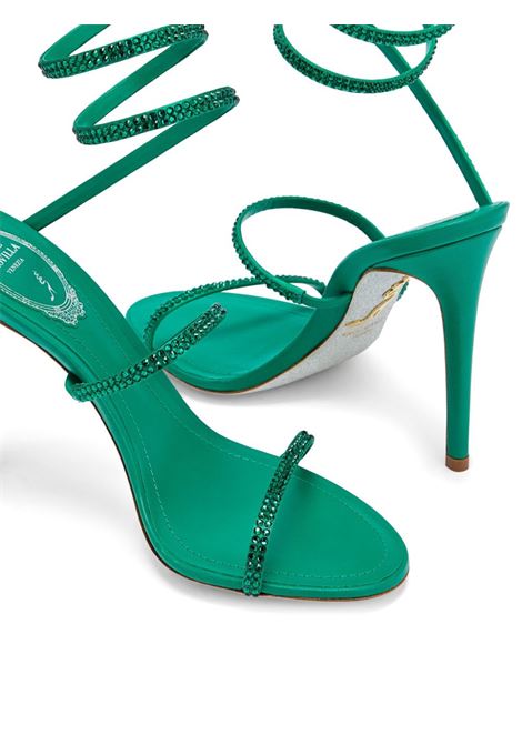 Sandali Cleo 105mm in verde Rene caovilla - donna RENE CAOVILLA | C12369105R001V147